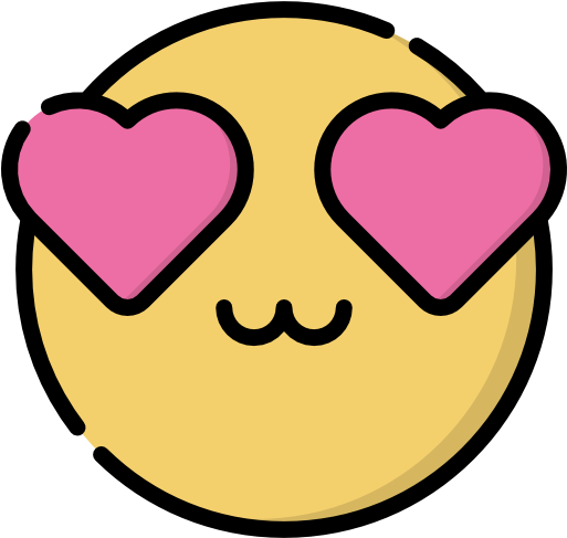 Heart Eyes Free Icon - Coffee Clip Art (512x512)