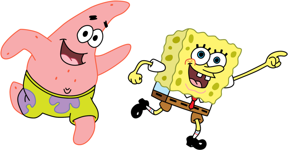Spongebob And Patrick Coloured By Danilo34ramos - Patricio Estrella Y Bob Esponja (1024x768)