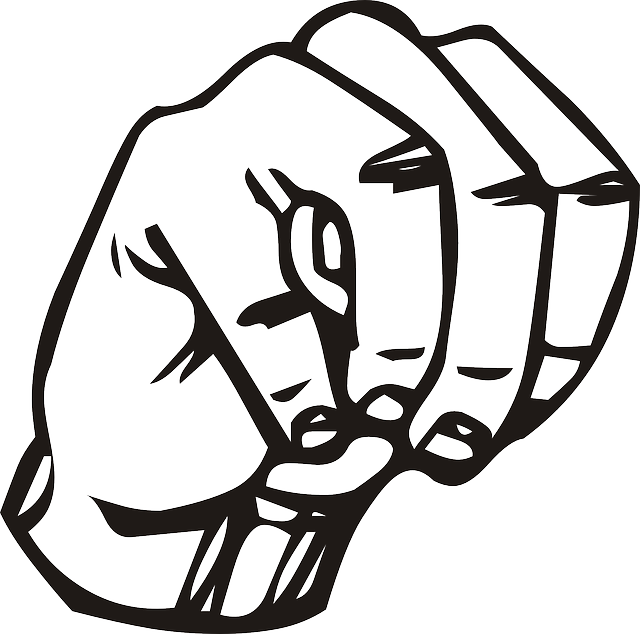Sign Outline Hand Speech Language Talk Alphabet Clipart - Letter M Hand Sign (640x634)