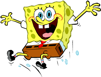 Spongebob Squarepants Jump Vector - Spongebob Loot Bags (8-pack) (400x400)