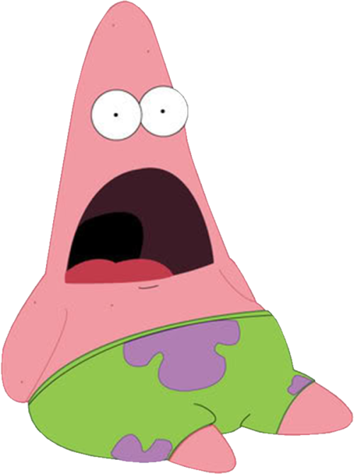 My Edit Patrick Star Transparent - Patrick Star With Mouth Open (500x670)