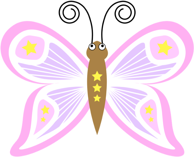 Wings Clipart Purple Butterfly - Cartoon Butterfly (700x592)