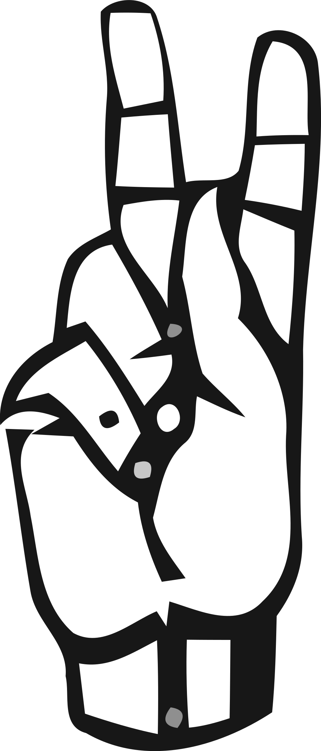 Big Image - Sign Language Letter K (1025x2400)