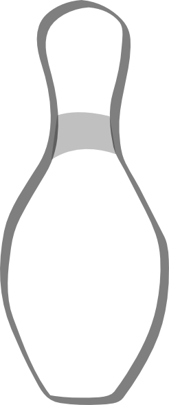 Bowling Pin Clip Art At Clker - Bowling Pin (246x589)