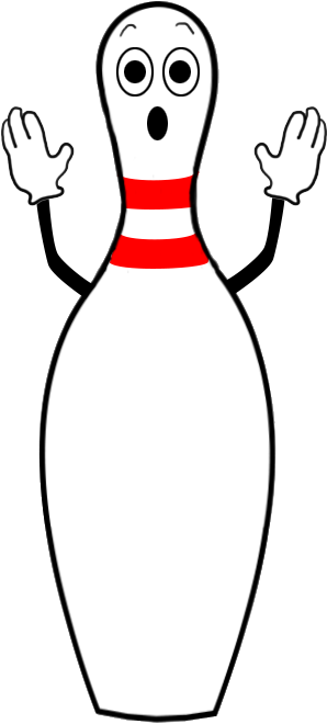 Bowling Clipart Cat - Cartoon Bowling Png Transparent (363x827)