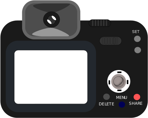 Pin Clipart Download - Back Of Camera Clip Art (549x427)