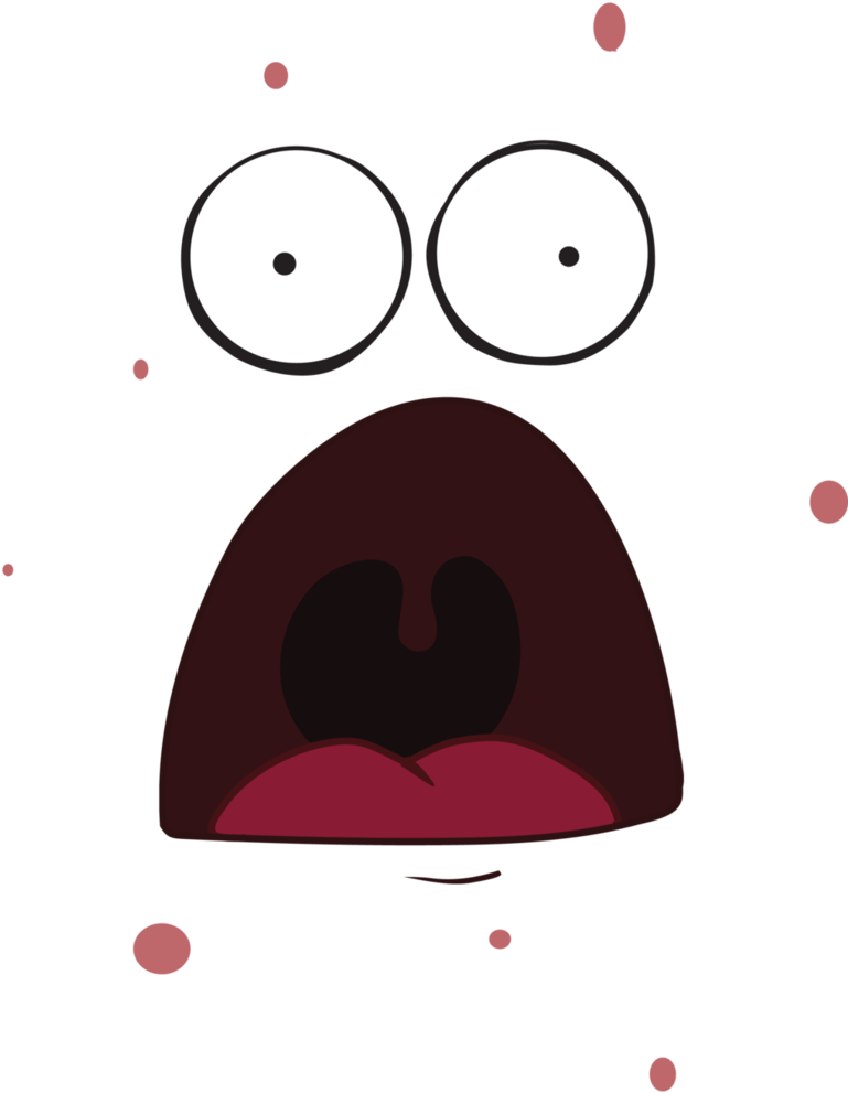 Patrick Spongebob Shocked Download - Shocked Patrick Face Png (774x1032)