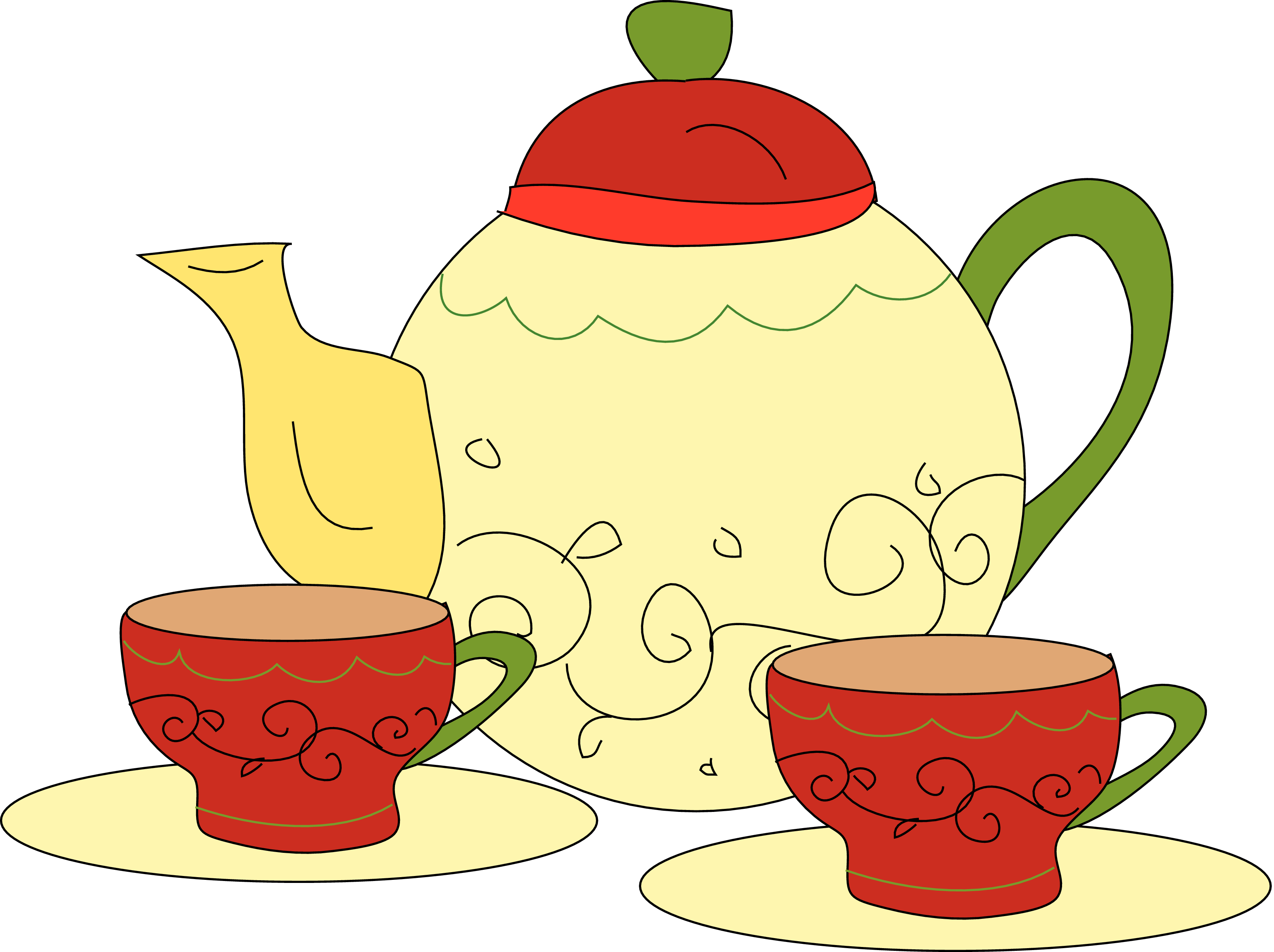 Covenant Of Grace's Young Ladies And Their Moms, Are - Tea Pot Clip Art (3300x2467)