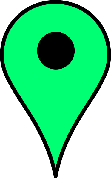 Map Pin Green Clip Art At Clker - Google Maps Green Pin (372x594)