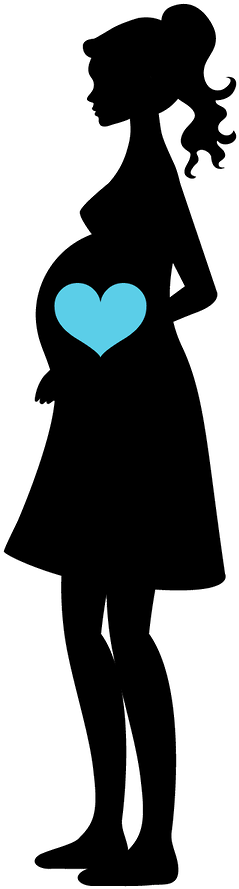 Grávida E Bebê - Clipart Gravidas (1000x1000)