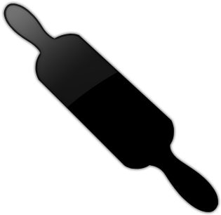Black Clipart Rolling Pin - Rolling Pin Clipart Black (512x512)