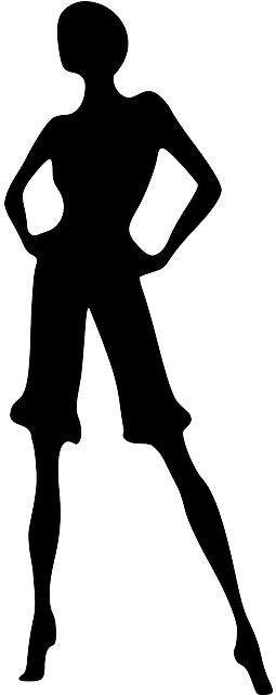 Silhouette Woman, Girl, Female, Pants, Person, Shorts, - Woman With Hands On Hips Silhouette (320x640)