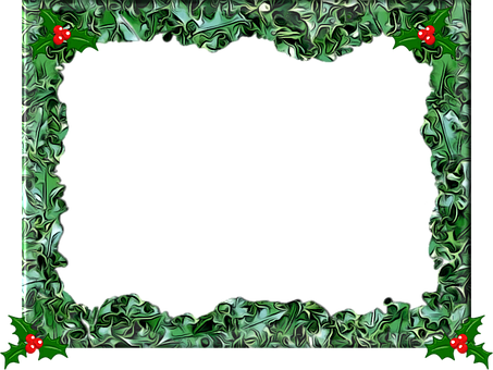 Christmas Frame Christmas Holly Frame Wint - Clipart Kehykset Joulu (453x340)