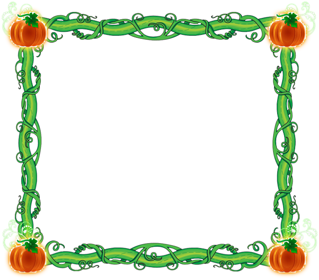 Pumpkin Vine Frame By Writerfairy - Pumpkin Photo Frame Png (1024x564)