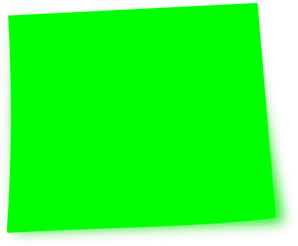 Orange Post It Note Clip Art - Green Post It Note (640x480)