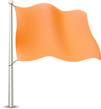 Steag - Orange Flag Icon In Png (401x401)