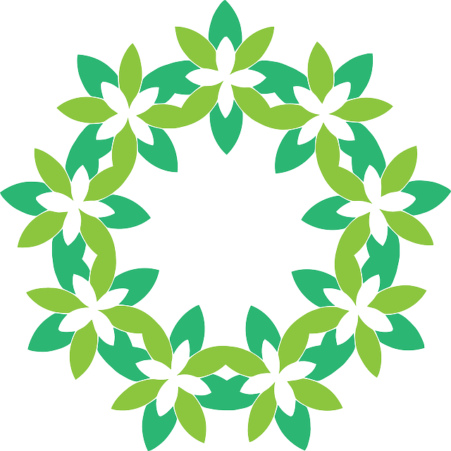 Abstract, Floral, Flower, Frame, Retro, Green - กรอบ ใบไม้ Png (640x640)