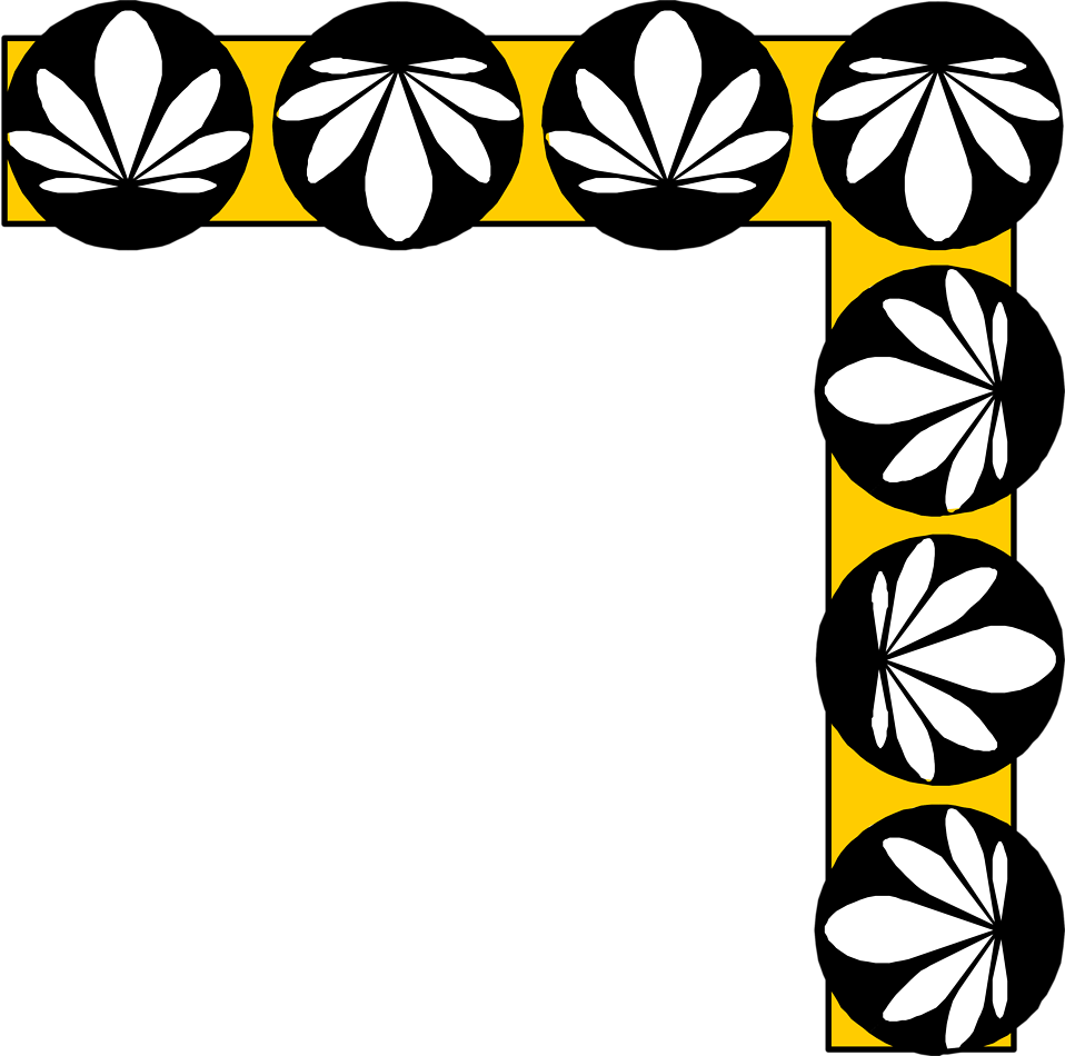Illustration Of An Upper Right Frame Corner With Flowers - Illustration Of An Upper Right Frame Corner With Flowers (958x950)