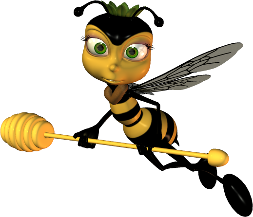 Zumbido De Flor En Flor Abeja Inteligente Go, Tomar - Cartoon Bee (519x446)