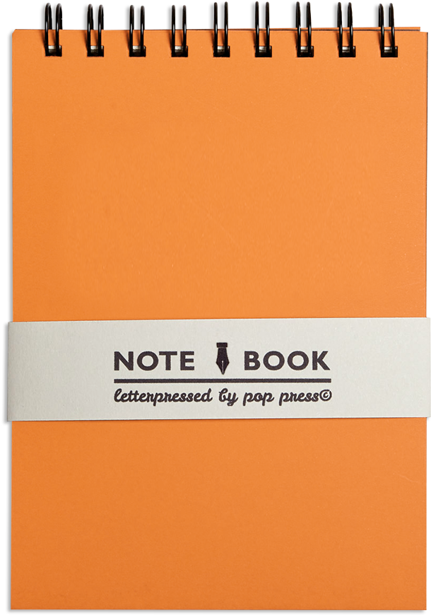 Orange Pop Press Notebook - Orange (1200x1226)