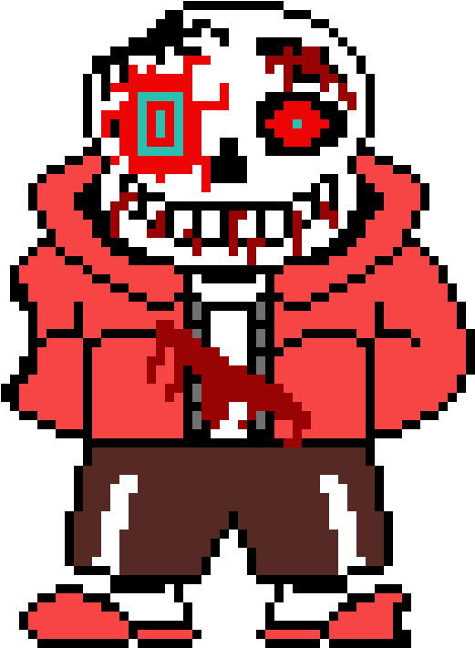 After Death Hardtale Sans - Hardtale Sans Pixel Art Maker (660x800)