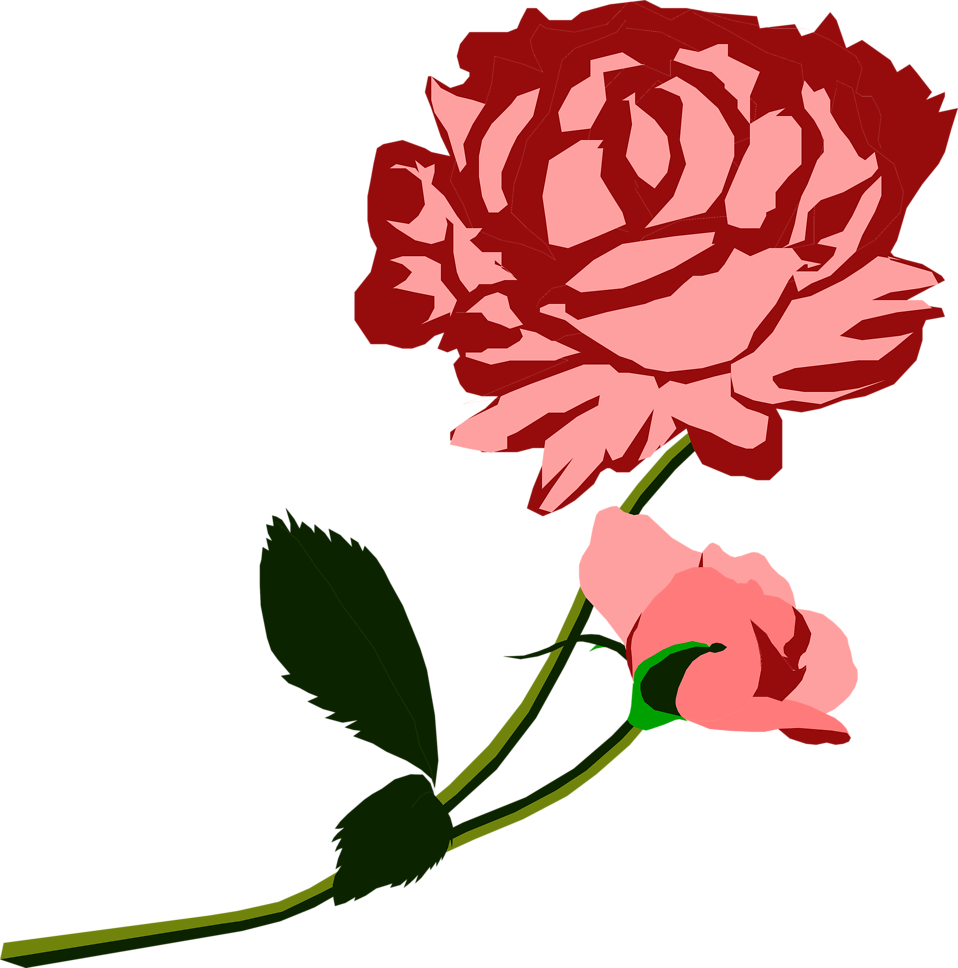 Red Rose Illustration - Rose Illustration Png (958x968)