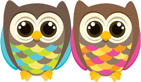 Baby Animal Clipart Twin - Twin Owls Clipart (600x512)