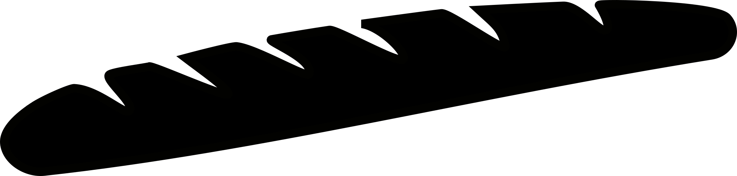 Vintage Clip Art Pretty French Label Printable The - Black And White Baguette (3130x750)