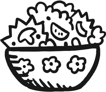 Chicory, Pear, Blue Cheese, And Walnut Salad - Sketch (420x420)