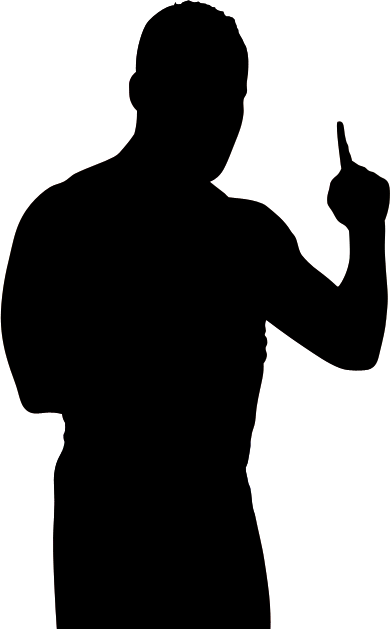 Sdh Wrestling Silhouette Challenge Part - Wwe Silhouette Png (390x629)