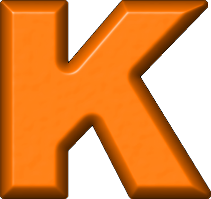 Orange Refrigerator Magnet K - Red K (424x400)