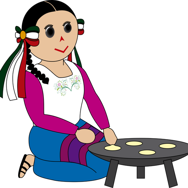 Foto Tomada En Tortillas A Mano Adelita Por Tortillas - Cartoon (600x600)