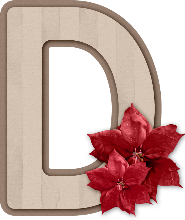 *✿**✿*navideño - D Mayuscula*✿**✿* - Poinsettia (660x782)