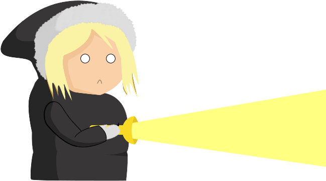 Cartoon Character With Flashlight By Gamel3ox On Deviantart - Cartoon Flashlight Transparent (712x415)