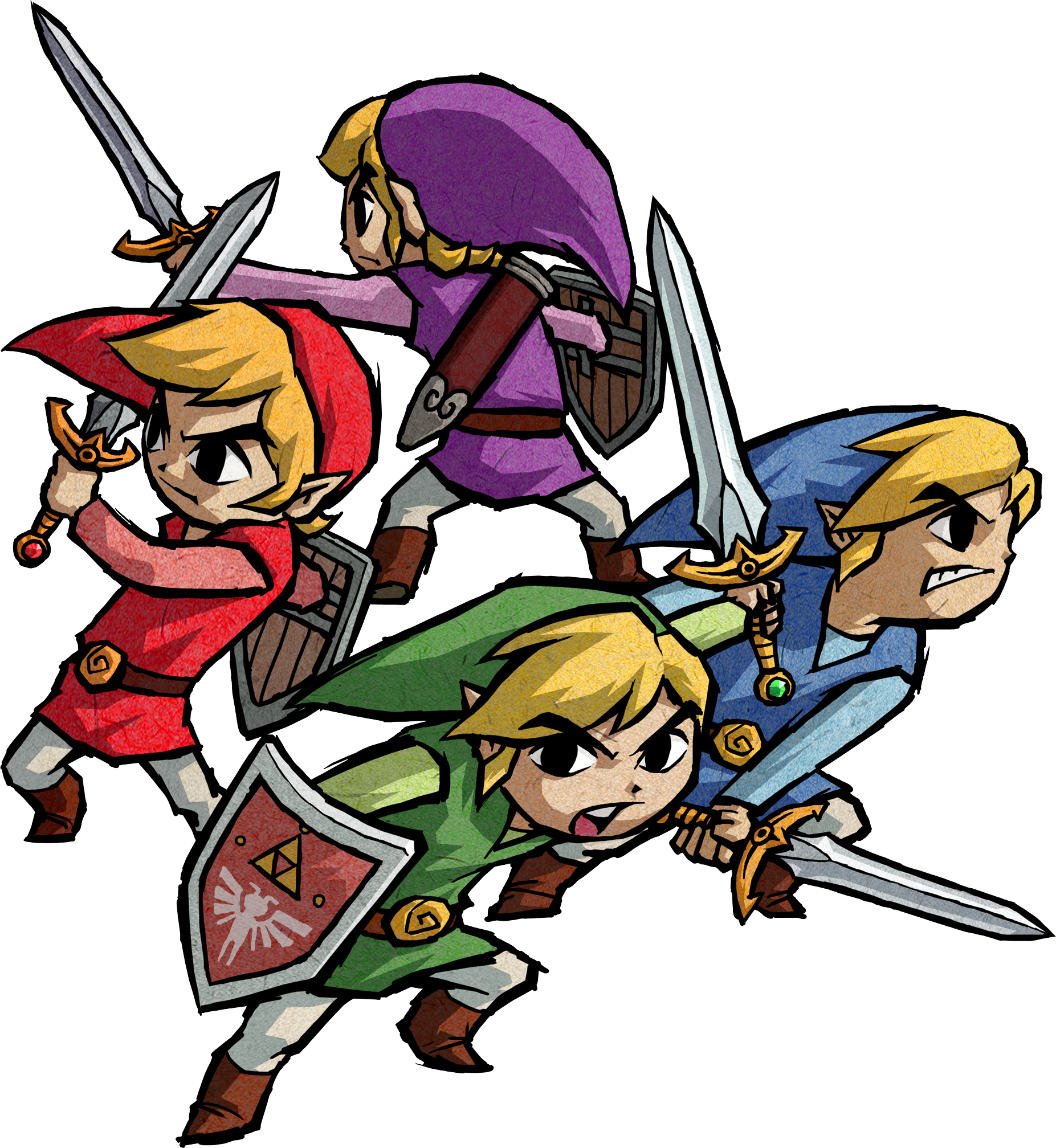 Link Four Swords - Legend Of Zelda Four Swords (1853x2015)