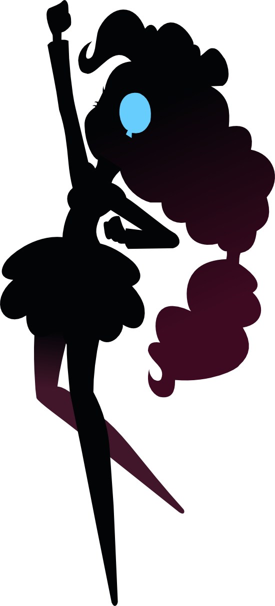 Pinkie Pie Silhouette Vector By Mylittleapplebloom - Mlp Silhouette Vector (550x1213)
