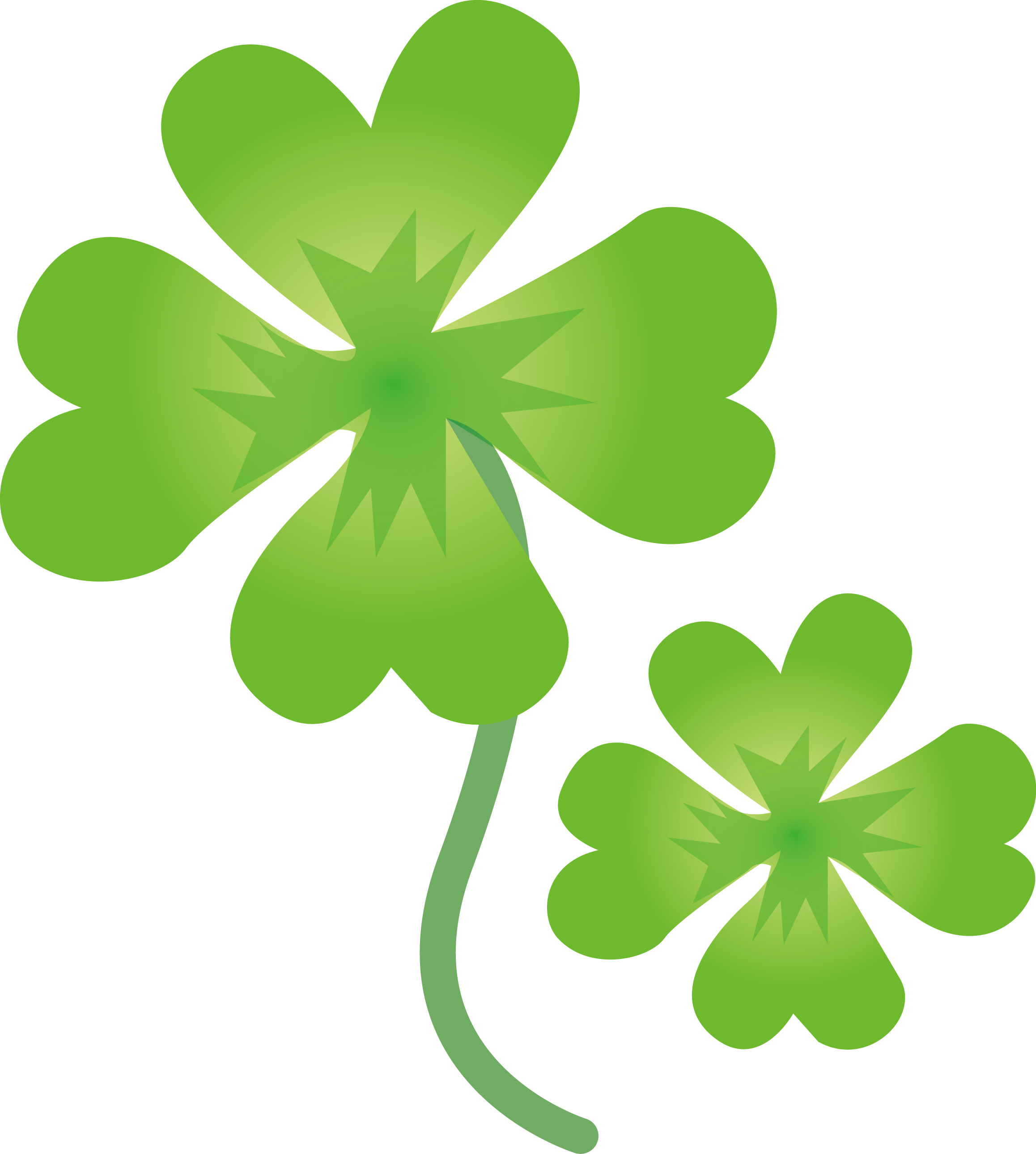 四葉のクローバーのイラスト - Illustration (2316x2580)