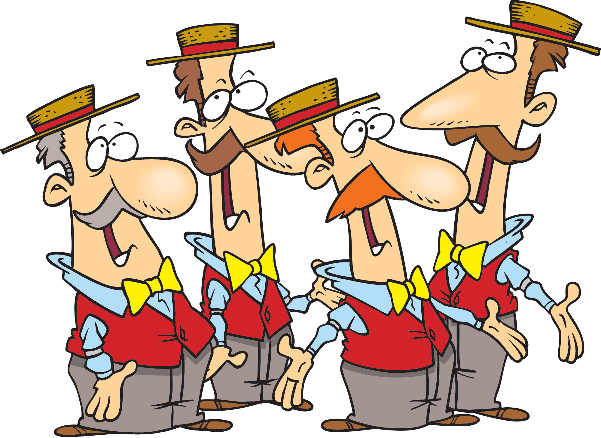 Quartet Clipart - Barbershop Quartet Clip Art (2000x1457)