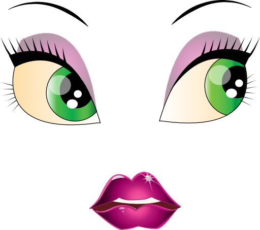 Pretty Face Smiley Emoticon - صور عيون كرتون متحركة (512x453)
