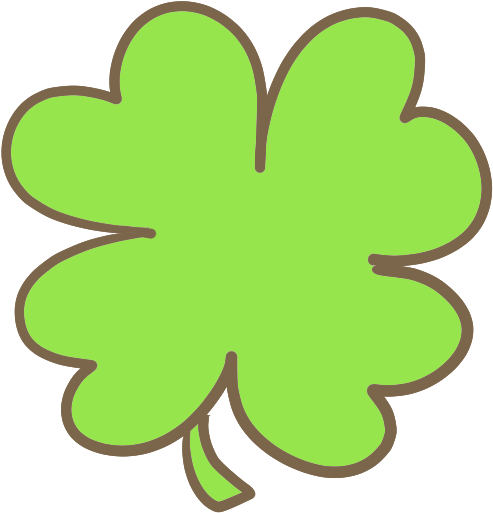 クローバー（黄緑）のイラスト - Shamrock (600x600)
