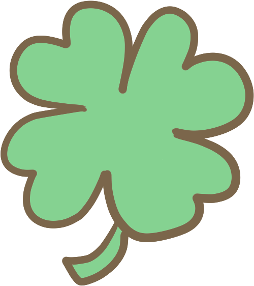 クローバー（緑）のイラスト - Gif (600x600)
