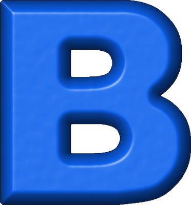 Blue Refrigerator Magnet B - Letras Do Alfabeto Azul (372x400)