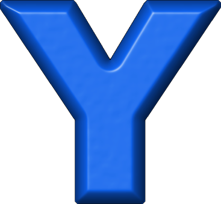 Good Manners Coloring Pages - Letter Y In Blue (433x400)