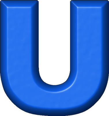 Letra U En Azul (378x400)