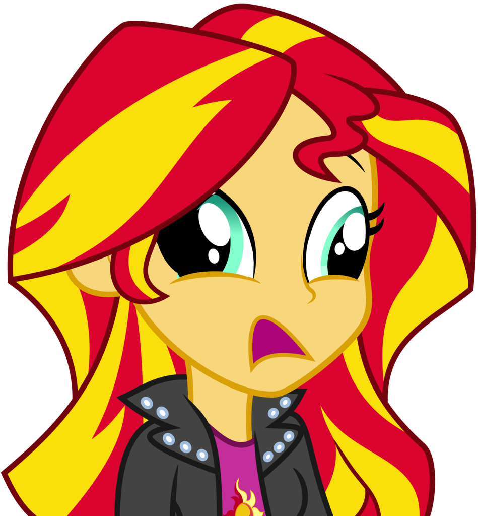 Bad Edit, Cross Eyes, Derp, Edit, Equestria Girls, - Equestria Girl Sunset Shimmer (949x1024)