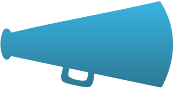 Megaphone Car Magnet - Light Blue Megaphone Png (350x350)