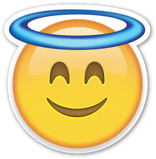 Smiling Face With Halo Emoticon Emoji Pillow Case Cover - (503x524) Png ...