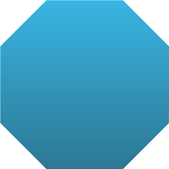 Concave Equilateral Octagon Clipart Etc - Blue Octagon (587x543)