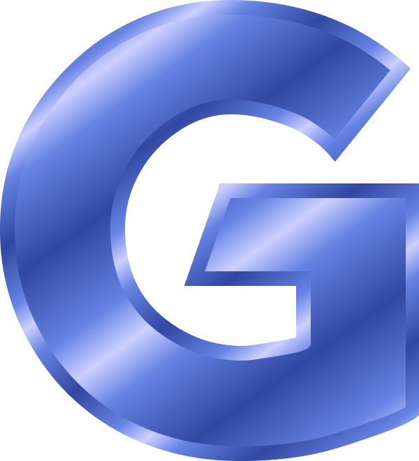 Letter G In Gold (600x661)