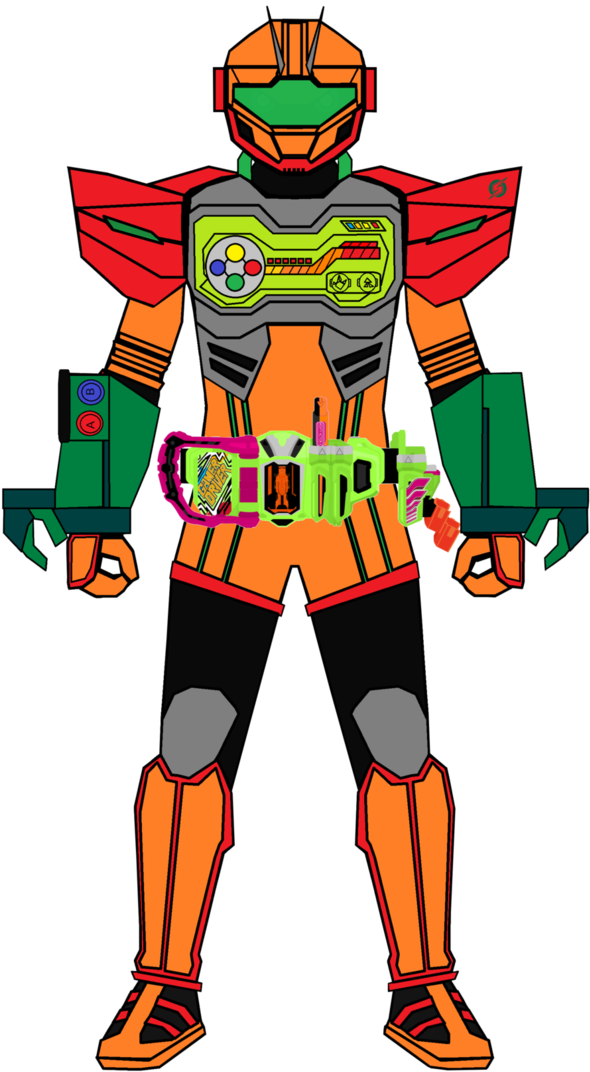 Kamen Rider Huntress Action Gamer Lv2 By Imperialdramondrmode - Kamen Rider Build Fanfiction (679x1177)